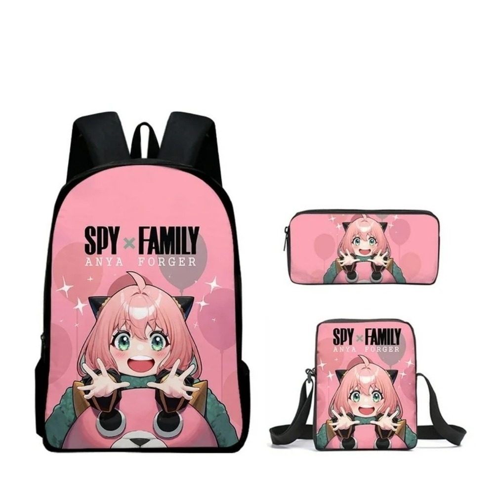 SPY×FAMILY Backpack Student Schoolbag Crossbody Pencil Bag/3PC